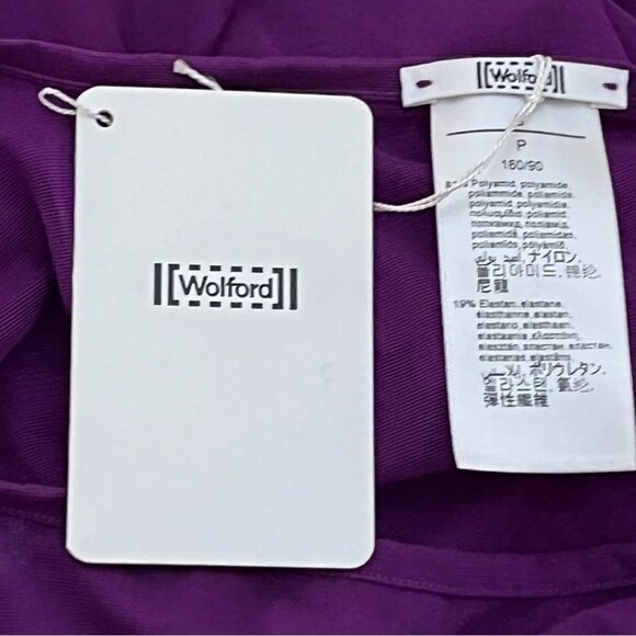 NWT Wolford Tulle Round Neck T-Shirt in purple amethyst size small - Picture 6 of 6